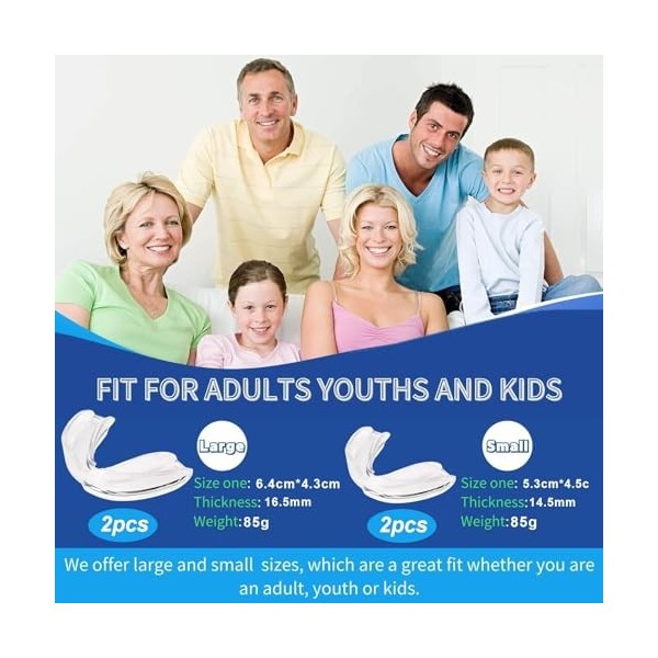 Lot de 5 attelles de dentition pour la nuit, attelle de dentition pour la nuit, attelle de ronflement, protège-dents, anti-ro