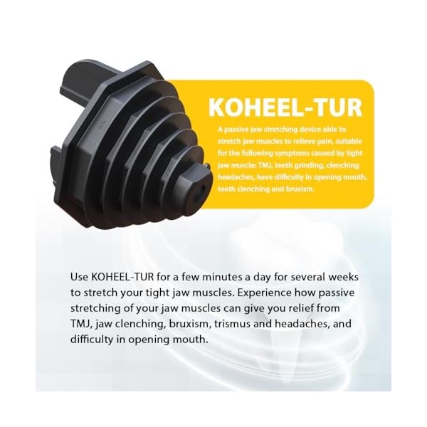 KOHEEL TUR Produit De Soulagement De La Douleur Pour TMJ LATM , Le Grincement Et Le Serrement Des Dents, Les Maux De Tête, 