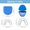 Senshuomy Lot de 4 protège-dents pour le grincement des dents, anti-grincement pour dormir la nuit, protège-dents réutilisabl