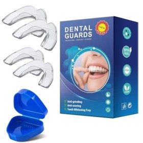 VIDSTW 4 Pièces EVA de Haute Qualité Gouttiere Dentaire Bruxisme, Gouttiere Dentaire Alignement 2 Tailles, Gouttiere Anti Ron