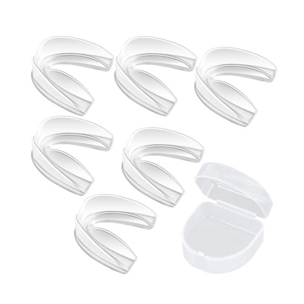 GWAWG 6PCS Gouttiere Dentaire Bruxisme Thermoformable ，Sans BPA，Protege Dent Nuit，Anti Grincement Dent，Protège - Dents Réutil
