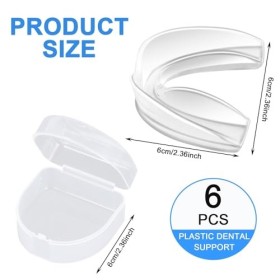 GWAWG 6PCS Gouttiere Dentaire Bruxisme Thermoformable ，Sans BPA，Protege Dent Nuit，Anti Grincement Dent，Protège - Dents Réutil
