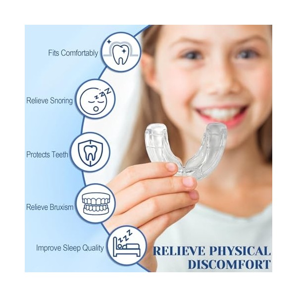 Gouttière Anti Ronflement, Gouttiere Dentaire Bruxisme,Protege Dent Bruxisme Réutilisable,Protège-dents Malléables pour Grinc