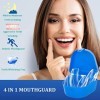 Lot de 4 protège-dents pour le grincement des dents, protège-dents pour dormir, meilleur bouclier pour grincer les dents et s