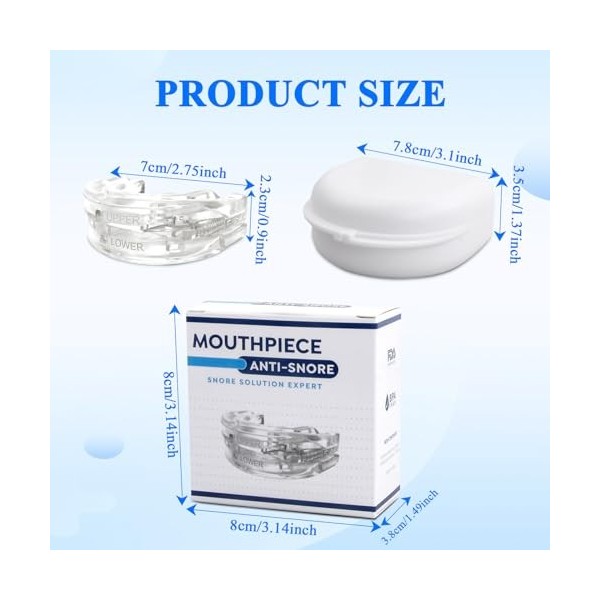 Protège-dents pour Grincer les Dents, Gouttière Dentaire Anti Bruxisme, Nuit Anti-Grincement, Protège-dents Aanti-grincement 