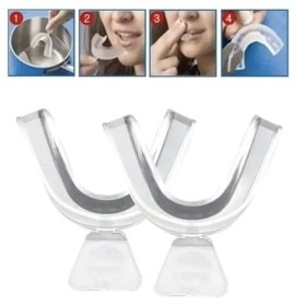 Lot de 2 protège-dents anti-ronflement, anti-bruxisme, protection nocturne, arrêt de grincement des dents, 2 pièces avec boît