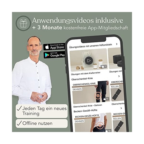 Liebscher & Bracht Sauveur de mâchoires dorigine : entraîneur de mâchoires pour grincement des dents, douleurs de tête et de