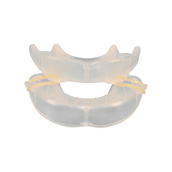 Snorflex Dispositif Anti-Ronflement, deux gouttières avec élastiques, traitement contre le ronflement et lapnée du sommeil, 