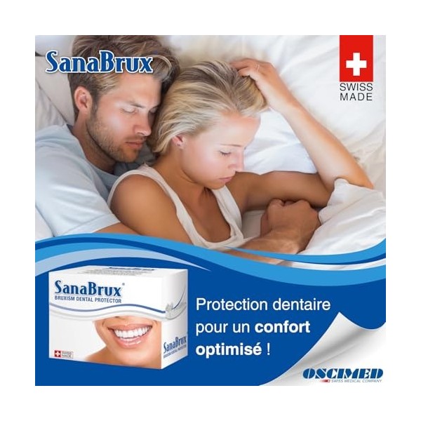 Sanabrux - Gouttière Anti-Bruxisme - Protection Dentaire Flexible et Thermoformable - Grand Confort, Système Breveté - Fabriq