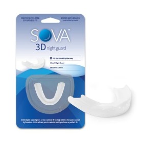 SOVA Night Guard - Gouttiere Dentaire Nocturne pour le Bruxisme - Protège-dents sur mesure - épaisseur de 1,6 mm - sans odeur