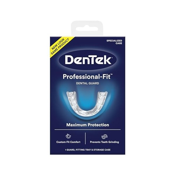 DenTek Protection dentaire professionnelle maximale | Protection pour le grincement des dents nocturnes | Lemballage peut va