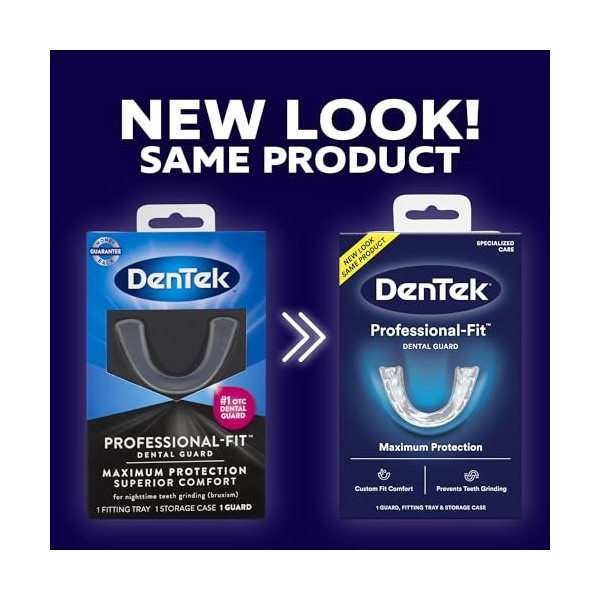 DenTek Protection dentaire professionnelle maximale | Protection pour le grincement des dents nocturnes | Lemballage peut va