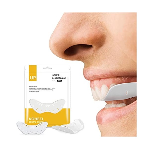 KOHEEL Ultra Mince Gouttière Dentaire protège dents, Stoppe Le Bruxisme, Facile à façonner, empêcher le grincement des dents,
