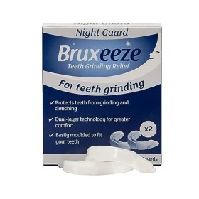 Bruxeeze Night Guard Lot de 2 protège-dents dentaires – Recommandé par le NHS pour le grincement des dents, le soulagement de