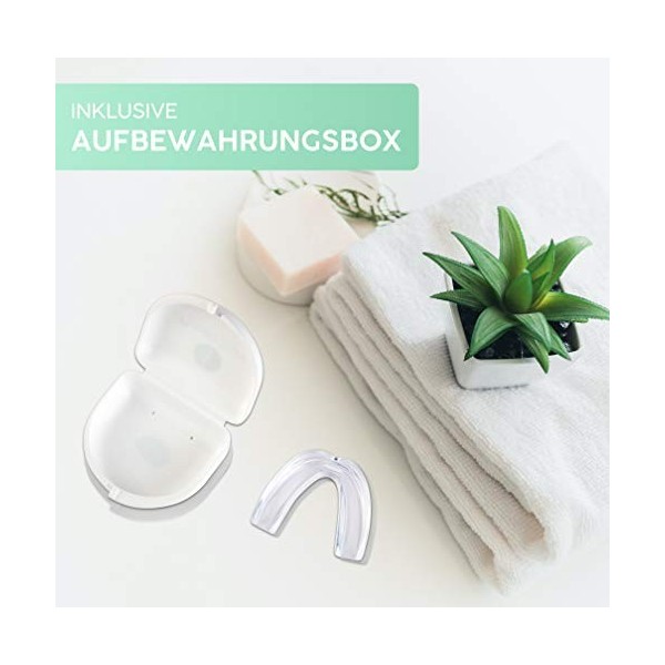 PhysioSpirit Rail de dentition de qualité supérieure - Protège-dents pour le sport - Rail de dentition pour la nuit - Protège