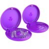 Lot de 2 boîtiers de retenue orthodontiques solides violet 