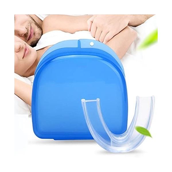3 Pièces Embout Buccal Anti-ronflement Prévenir le Meulage des Dents Outil de Sommeil de santé en Silicone avec Boîte en Plas