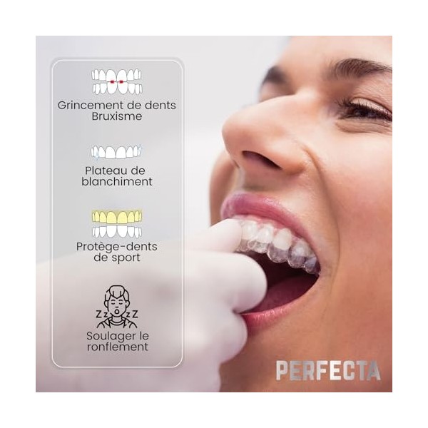 10 Gouttières Dentaires Nocturnes Parfaites | Idéal contre le Bruxisme, Grincement des Dents, Troubles de lATM, Plateau de B