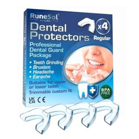 Runesol Goutiere Dentaire Bruxisme, 12 x Régulier Gouttiere pour Dent, Protecteurs Buccaux pour Bruxisme Adulte, Gouttieres p