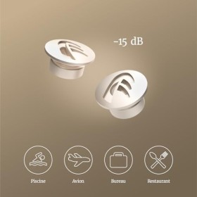 DYNAMIC ear filter Filtres auditifs -15 dB pour Bouchons d’Oreilles - S’utilisent avec Nos Bouchons d’Oreilles - Piscine, Avi