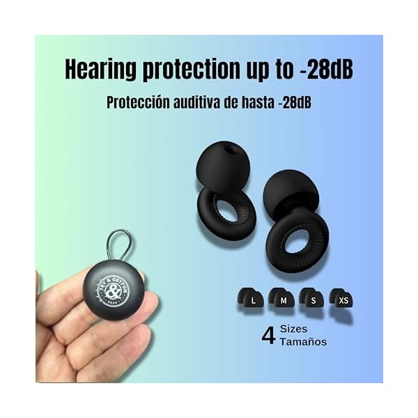 EAR PLUGS QUIET - Bouchons de sommeil, anti-bruit, ultra confortables pour dormir, étudier, voyager, concerts, festival. Rédu