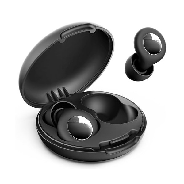 KAUGIC Bouchons doreilles pour dormir - Réutilisables - En silicone - Réutilisables - Pour la nuit - NRR 30 dB - XS/S/M/L, 