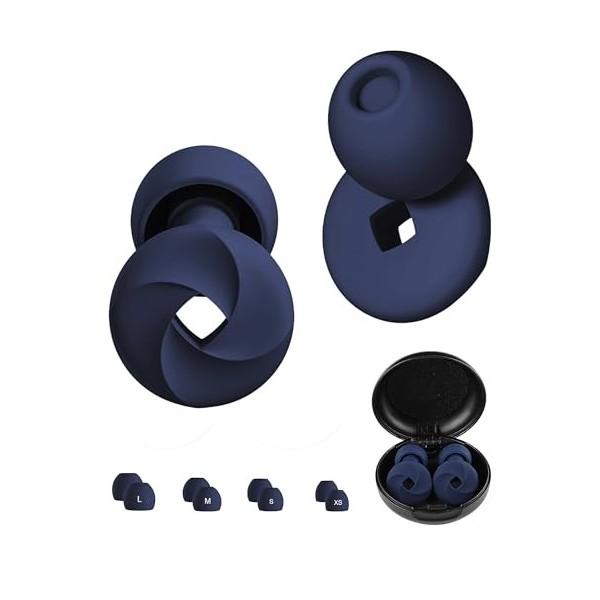 Bouchons doreille en silicone, plusieurs tailles, confortables, réutilisables, réduction du bruit, pour dormir, voyager ble