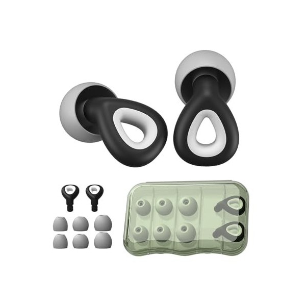 QKEPCY Bouchon Doreille Sommeil Bouchon Oreilles Bruit Ronflement Protection Auditive Concert Bouchon Oreille Anti Bruit Cas