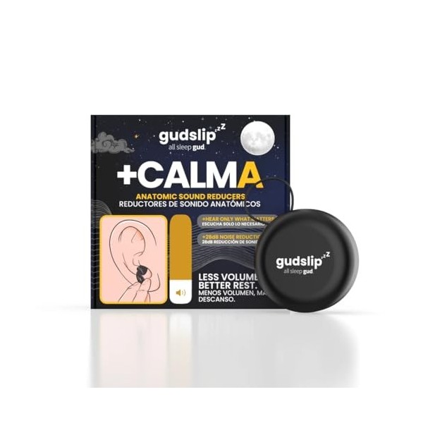 + Calme Earplugs Gudslip® | Bouchons antibruit auditifs certifiés pour le repos, la concentration, les voyages et la sensibil