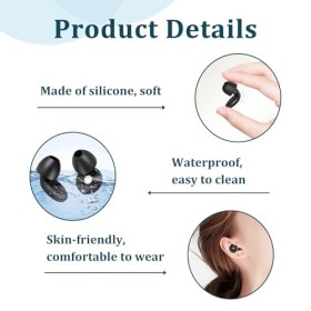 Bouchons D’Oreilles Anti Bruit Réutilisables, Bouchon Oreille Réduction de Bruit 24 dB SNR, pour Dormir, Travailler, Voyager 
