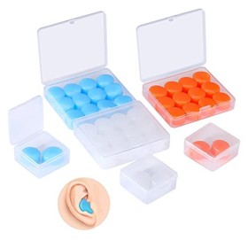 Lot de 21 paires de bouchons doreilles réutilisables en silicone malléables pour la natation, le sommeil, le ronflement, lé