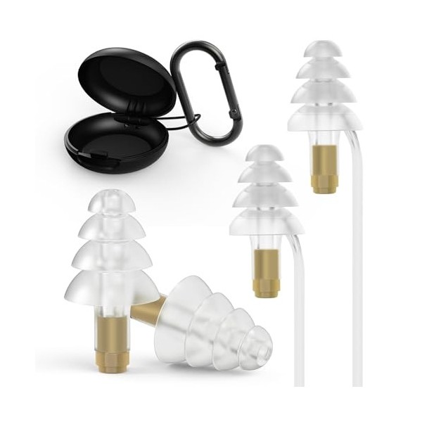 Lot de 2 paires de bouchons doreille avion pour enfants de 6 ans et plus et adultes / petits conduits auditifs réutilisables