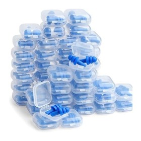 Willoghsa Bouchons doreilles en silicone souple - Imperméables - Réutilisables - Réutilisables - Réduction du bruit - Pour l