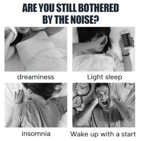 Bouchons d’oreille 24dB Anti-Bruit- Embouts Simples et Doubles, Réutilisables, Lavables, Légers, avec étui de Voyage, pour So