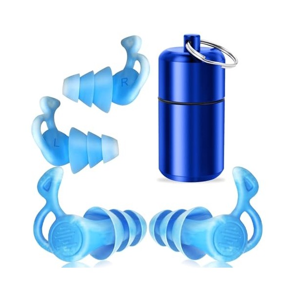 Saleependent 2 Paires Bouchon dOreille pour Dormir, Réutilisable et Lavable