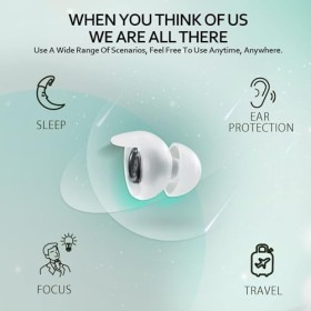 DONGSHEN Bouchons doreilles pour dormir, atténuent le bruit et améliorent le sommeil – Protection auditive 4 embouts en S/L 