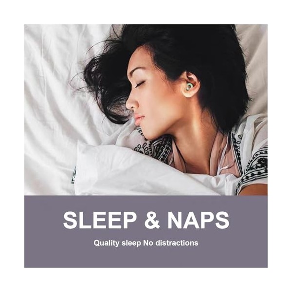 Thoquene Bouchons doreille anti-ronflement - Protection auditive réutilisable en silicone