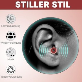 Mute Style Pack for Earplugs,12 Pièces Bouchons doreilles en Silicone Accessoires de Bouchons dOreilles Pack de Style dIns