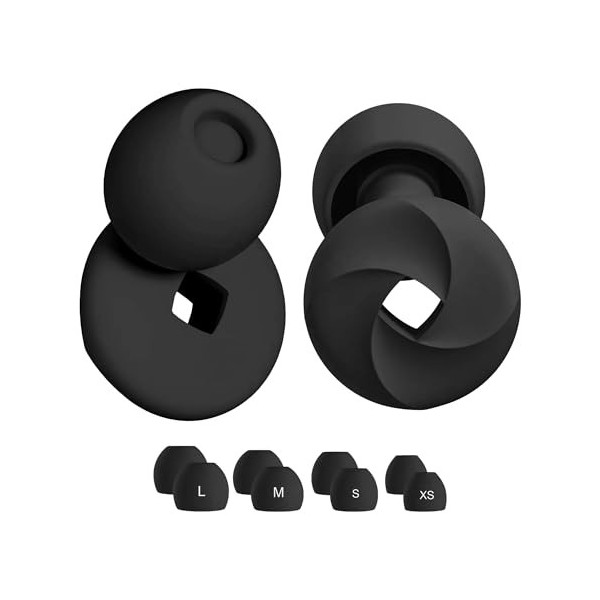 FIORENZAS Bouchons doreille pour dormir en silicone – Bouchons réutilisables isolants anti-humeur pour la nuit vert eau, t So...