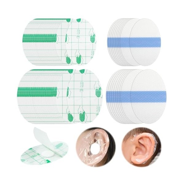 Lot de 100 autocollants imperméables jetables pour oreilles de bébé