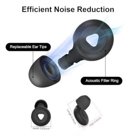 VPMeetx Bouchons doreille pour le sommeil - Réduction du bruit 30 dB - Super doux - Réutilisables - En silicone - Pour dormi