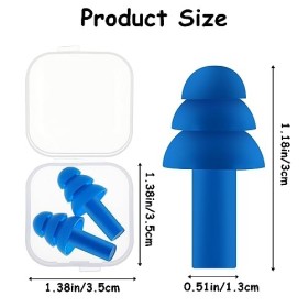 Lot de 8 paires de bouchons doreilles réutilisables en silicone pour réduction du bruit, protection auditive pour la natatio