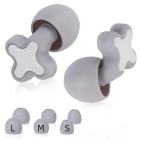 Plliocse Bouchons doreille réutilisables en silicone souple avec 3 embouts remplaçables en tailles S/M/L pour dormir, natati