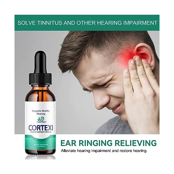 Soulage les Douleurs Auditives,Gouttes Doreille Acouphènes,Soulagement des Acouphènes,Acouphènesaide,Gouttes Auriculaires po