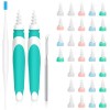 FIDWALL Kit de Nettoyage des Cires dOreilles avec 16 Embouts en Silicone Doux,Réutilisable et Lavable,Inclut 3 Types dOutil
