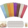 Ysimple 32 Pièces Naturelle Bougie Oreille Nettoyante,8 Scents Différents Bougies pour les Oreilles avec 16 Disques de Protec