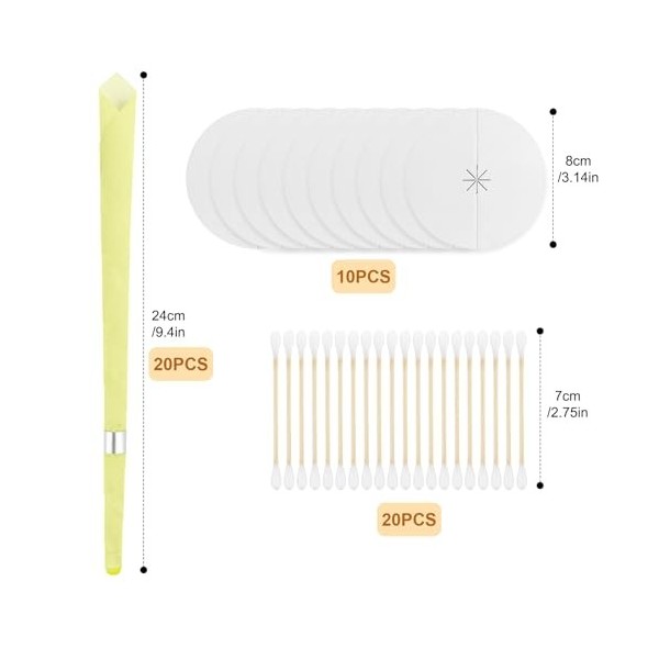 Omsscun 20 pièces Naturelles Bougie Oreille Nettoyante, Bougie doreille, Bougie Oreille, Bougies pour les Oreilles, Plateau 