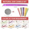 16 Pièces Bougies d’Oreilles, Bougie en Cire Auriculaire, Kit de Nettoyage d’oreille, Bougies doreille Dissolvant avec 6 Dis