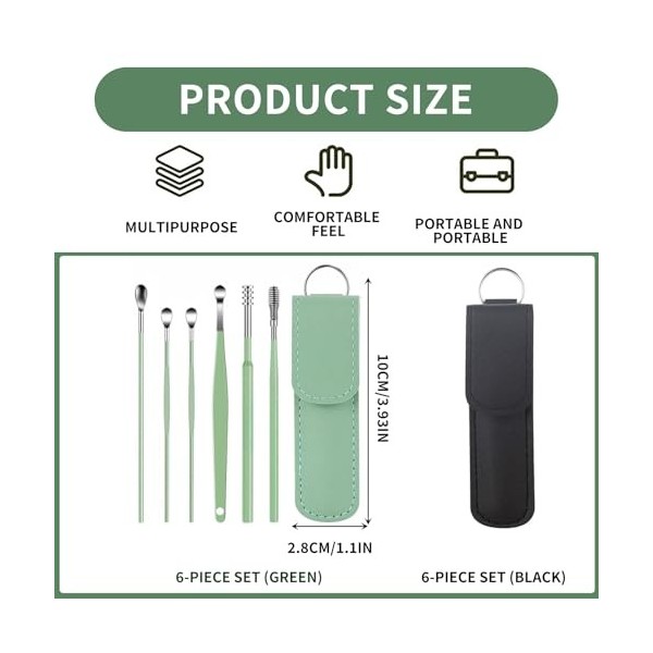 WUERKIYA Set de Cure-Oreilles pour Adultes - Racloir à Oreille, Nettoyeur dOreilles, Oriculi, Curette Oreille: Le choix parf