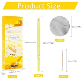 Bougie Oreille, 10 Pièces Bougie Auriculaire en Cire Dabeille Naturelle, Pour la Relaxation, Le Soulagement du Stress et La